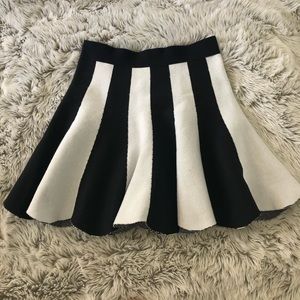 Black and White Skater Skirt